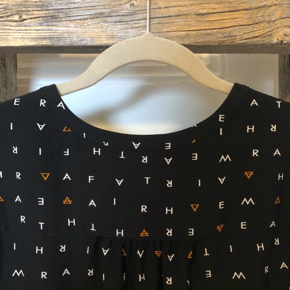 TWIK Black Lettered Pattern Blouse - Picture 5 of 8